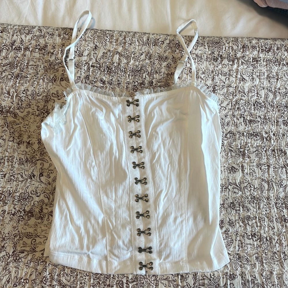 NWT - White Free People Corset (stretchy!) ✨